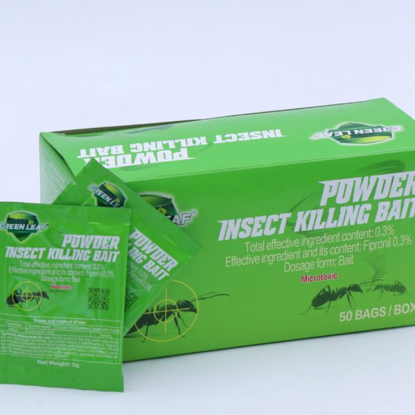 Free Shipping Green Leaf Insect Killing Bait Powder, 5g Per Sachet, 0.3% Fipronil Ant Killer Bait,Indoor Pest Control