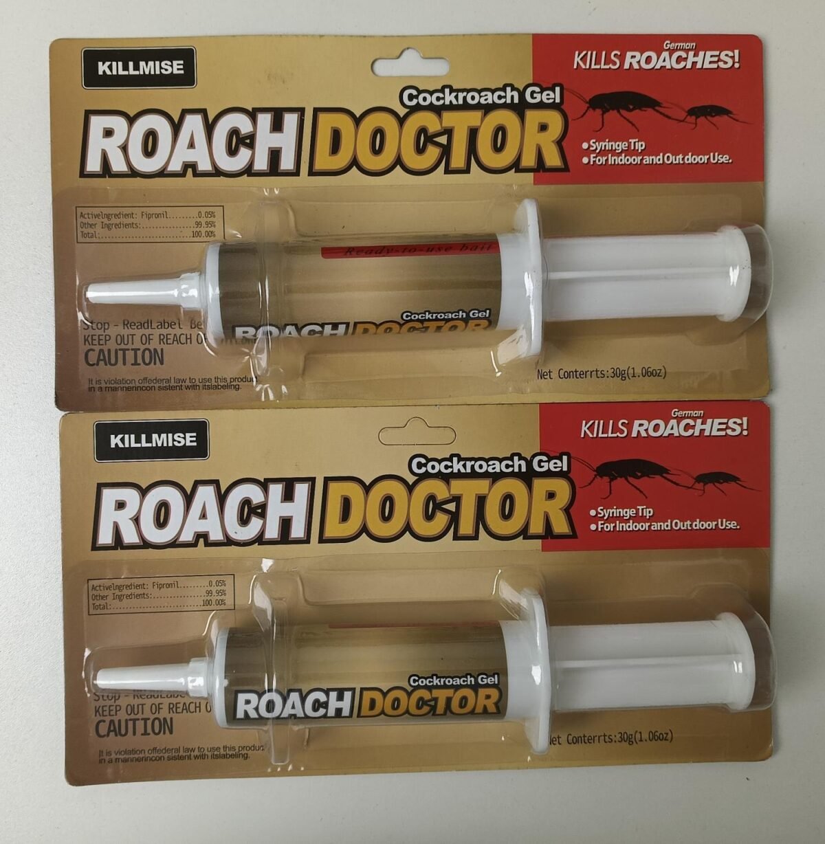 Free Shipping Cockroach Gel Bait, 30g – Professional Roach Killer Gel with Syringe Applicator, Indoor & Outdoor Use, Effective German Cockroach Control
